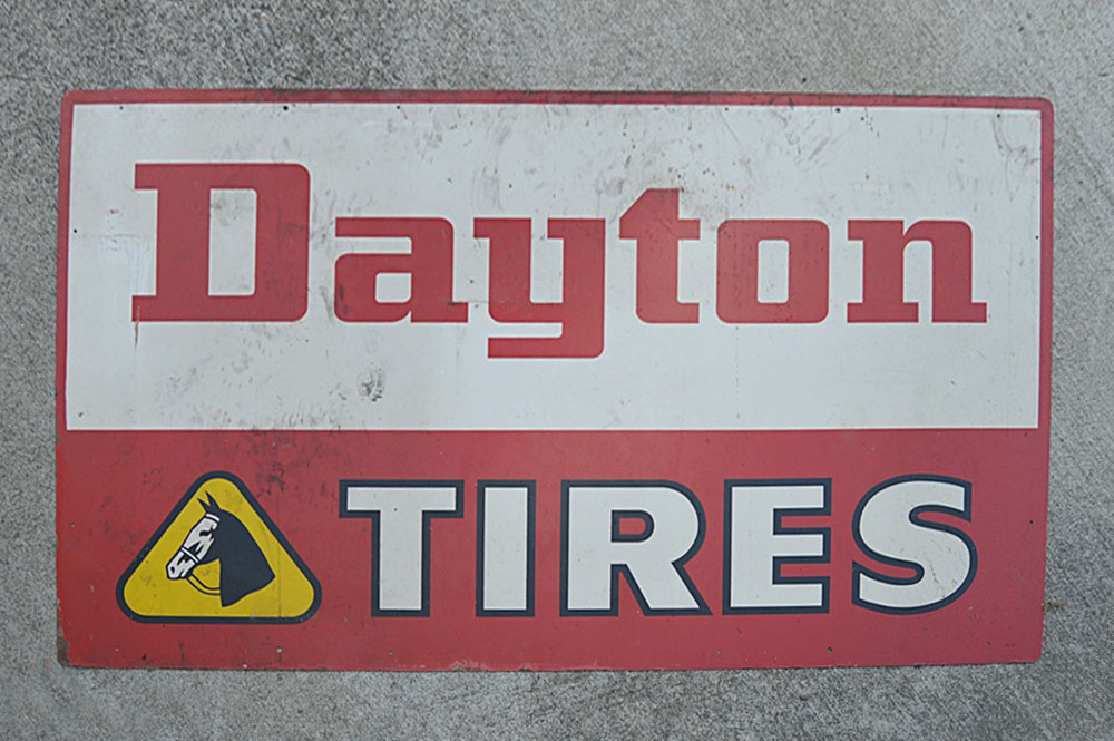 Vintage Dayton Tires Metal Sign EBTH